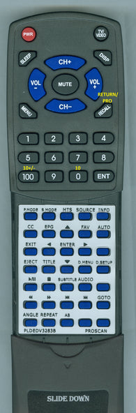 PROSCAN--INSERT RTPLDEDV3283B Replacement Remote