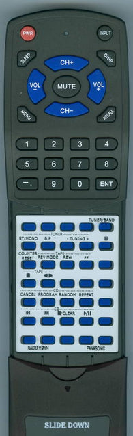 PANASONIC RAKRX119WH Replacement Remote