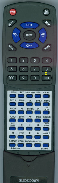 SANYO RB-H520MT Replacement Remote